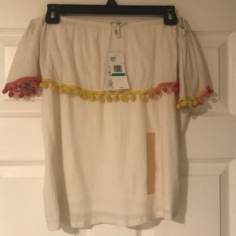 Girls Off Shoulder Top Large 12/14